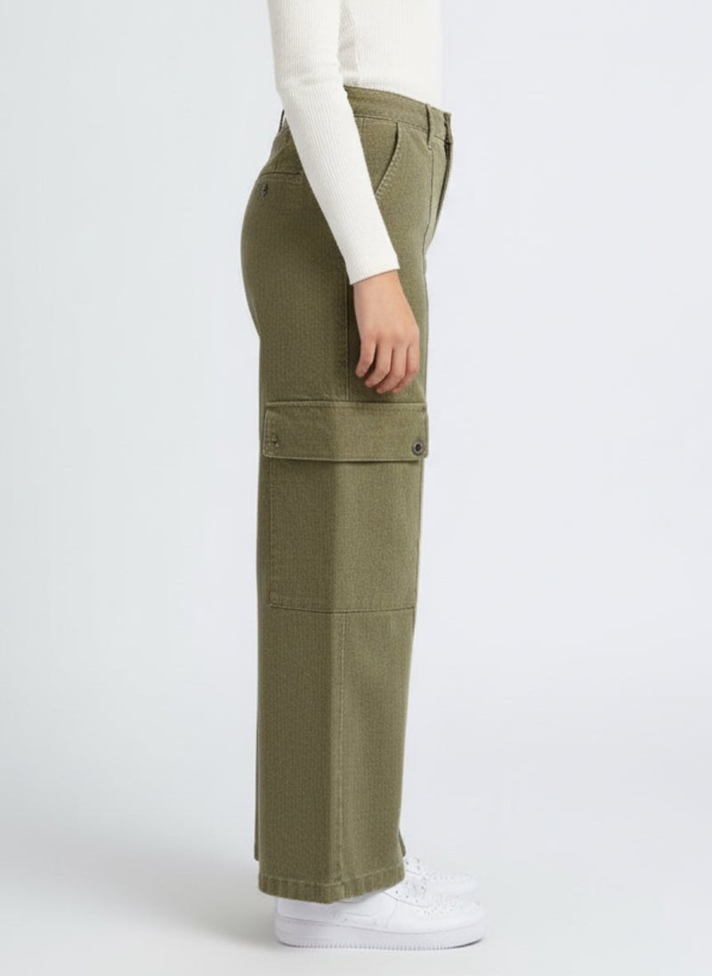 Cloud Fashion Dark Green Cargo Fit - Image 4